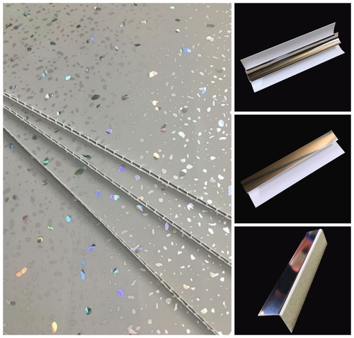 Grey sparkle wall panels - wall, &