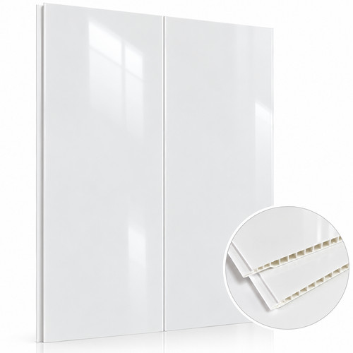 Gloss white bathroom ceiling - white,