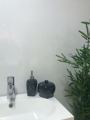 Plain white gloss - gloss, 8mm
