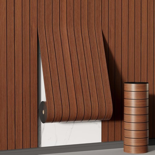 Brown wood grain slat wall - wood,
