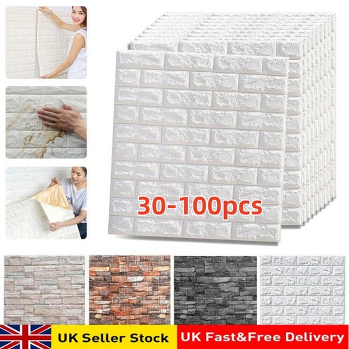 100x tile brick wall - 3d,